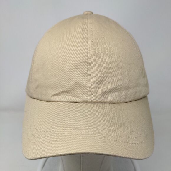 Unbranded Slideback Hat Tan One Size Adjustable Vent Holes 6 Panel Blank - Picture 2 of 7